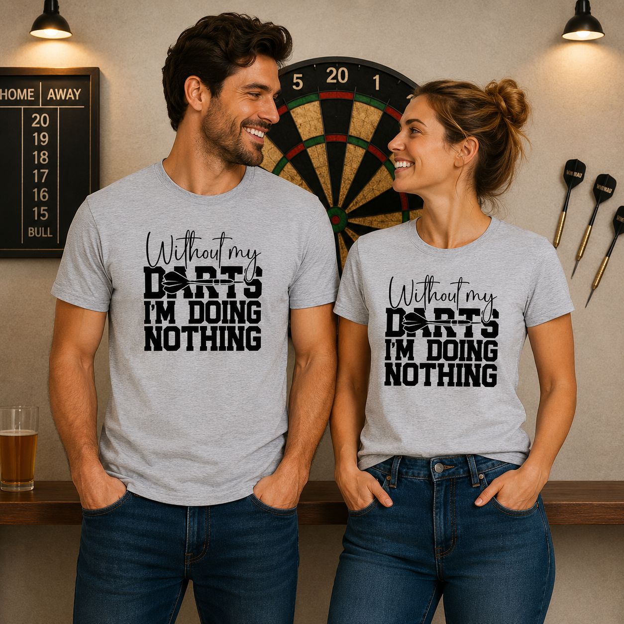 Without My Darts I’m Doing Nothing T-Shirt - Stoere Darts T-Shirt - Leuk Cadeau voor Dartsliefhebbers