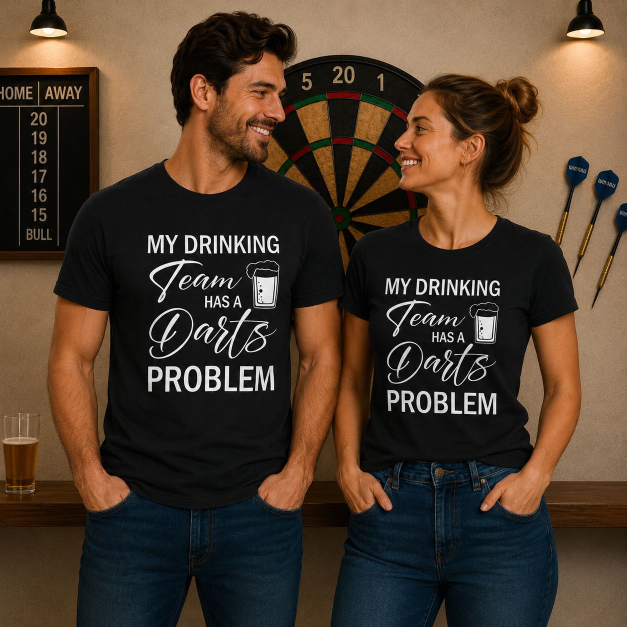 My Drinking Team Has A Darts Problem T-Shirt - Grappige Darts T-Shirt - Leuk Cadeau voor Dartsliefhebbers