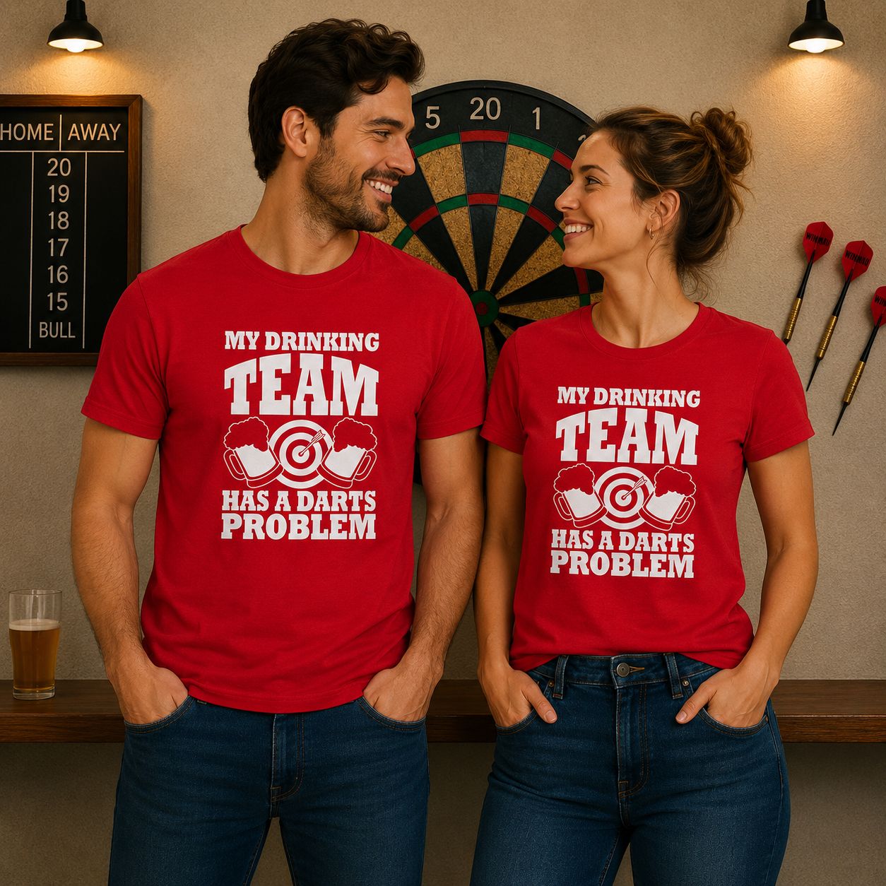 My Drinking Team Has A Darts Problem T-Shirt - Grappige Darts T-Shirt - Leuk Cadeau voor Dartsliefhebbers