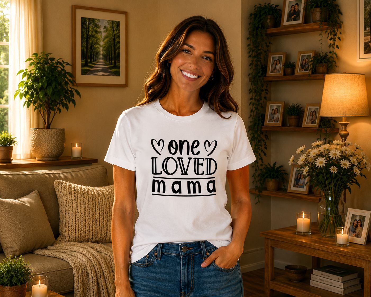 One Loved Mama T-Shirt - Liefdevolle Mama T-Shirt - Origineel Cadeau voor Mama