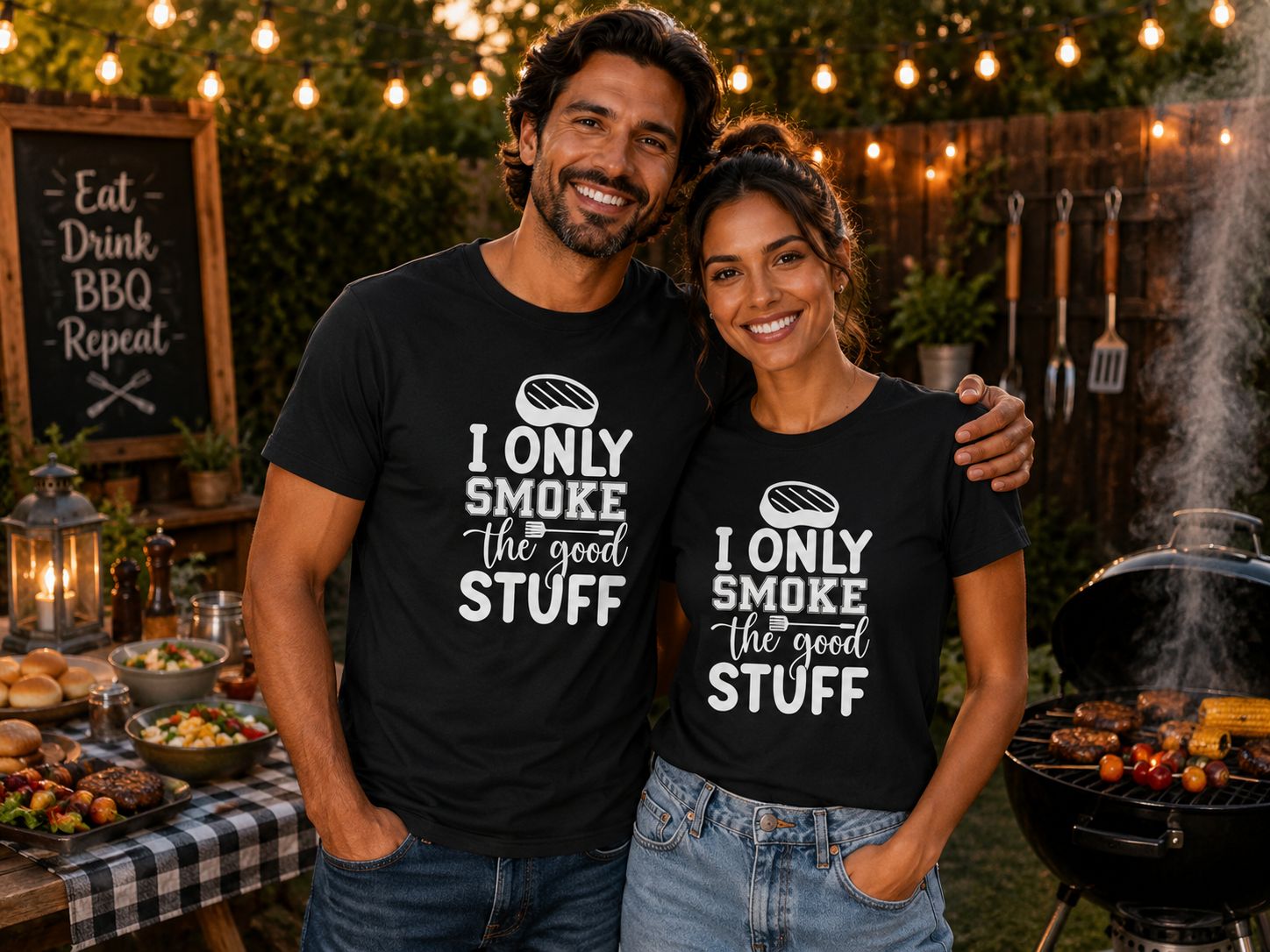 I Only Smoke The Good Stuff T-Shirt - Grappige BBQ T-Shirt - Leuk Cadeau voor BBQ Lovers