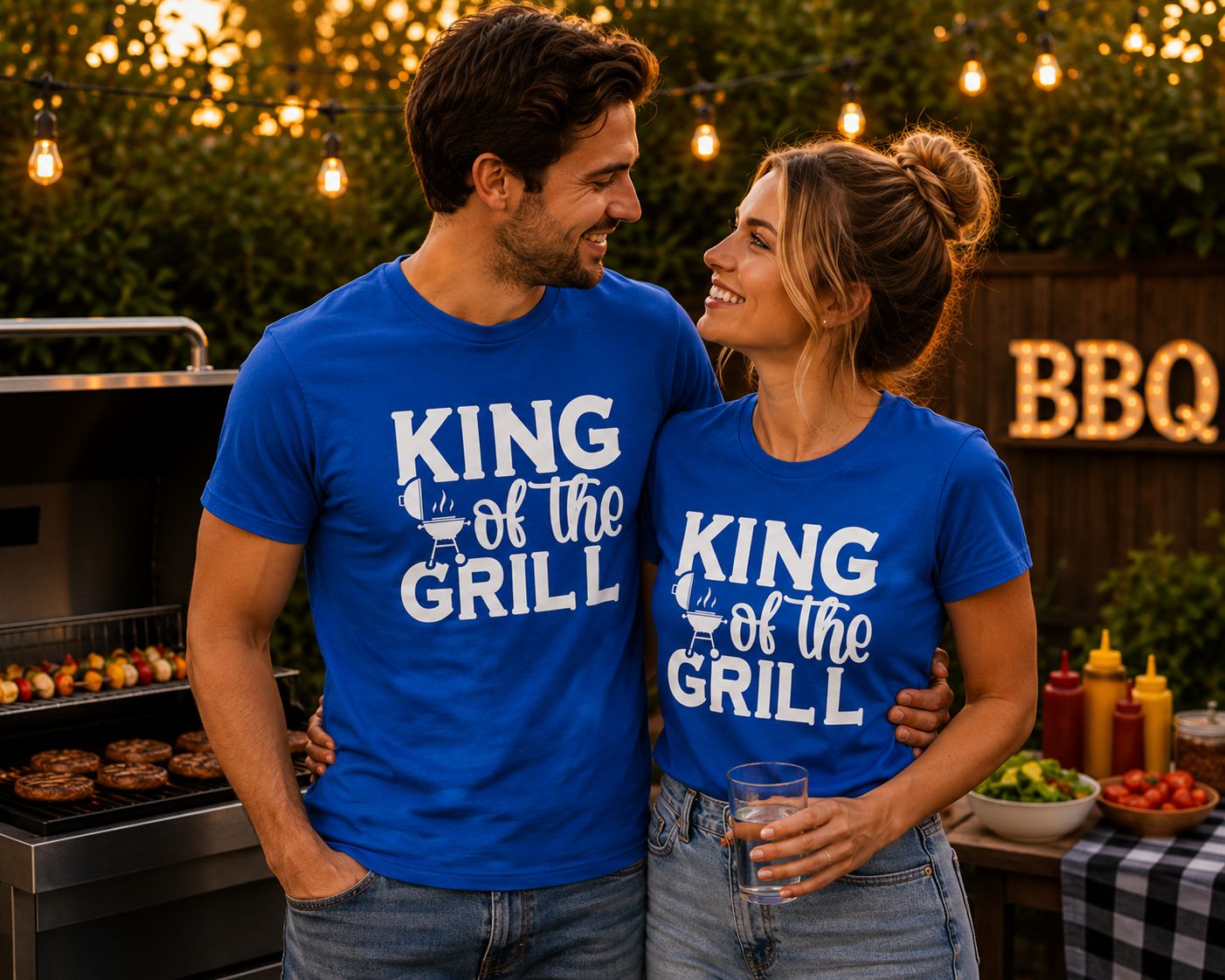 King Of The Grill T-Shirt - Stoere BBQ T-Shirt - Origineel Cadeau voor Grillmasters