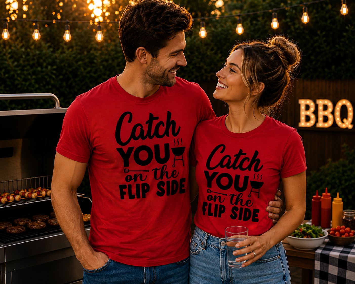 Catch You On The Flip Side T-Shirt - Grappige BBQ T-Shirt - Leuk Cadeau voor Grillliefhebbers