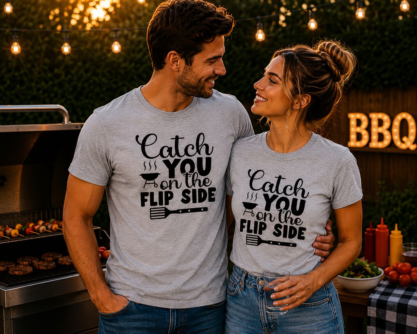 Catch You On The Flip Side T-Shirt - Grappige BBQ T-Shirt - Leuk Cadeau voor Grillliefhebbers
