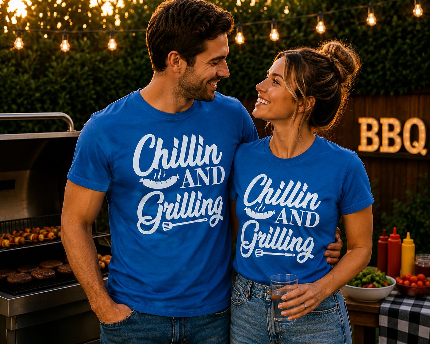 Chillin And Grilling T-Shirt - Grappige BBQ T-Shirt - Leuk Cadeau voor BBQ Liefhebbers
