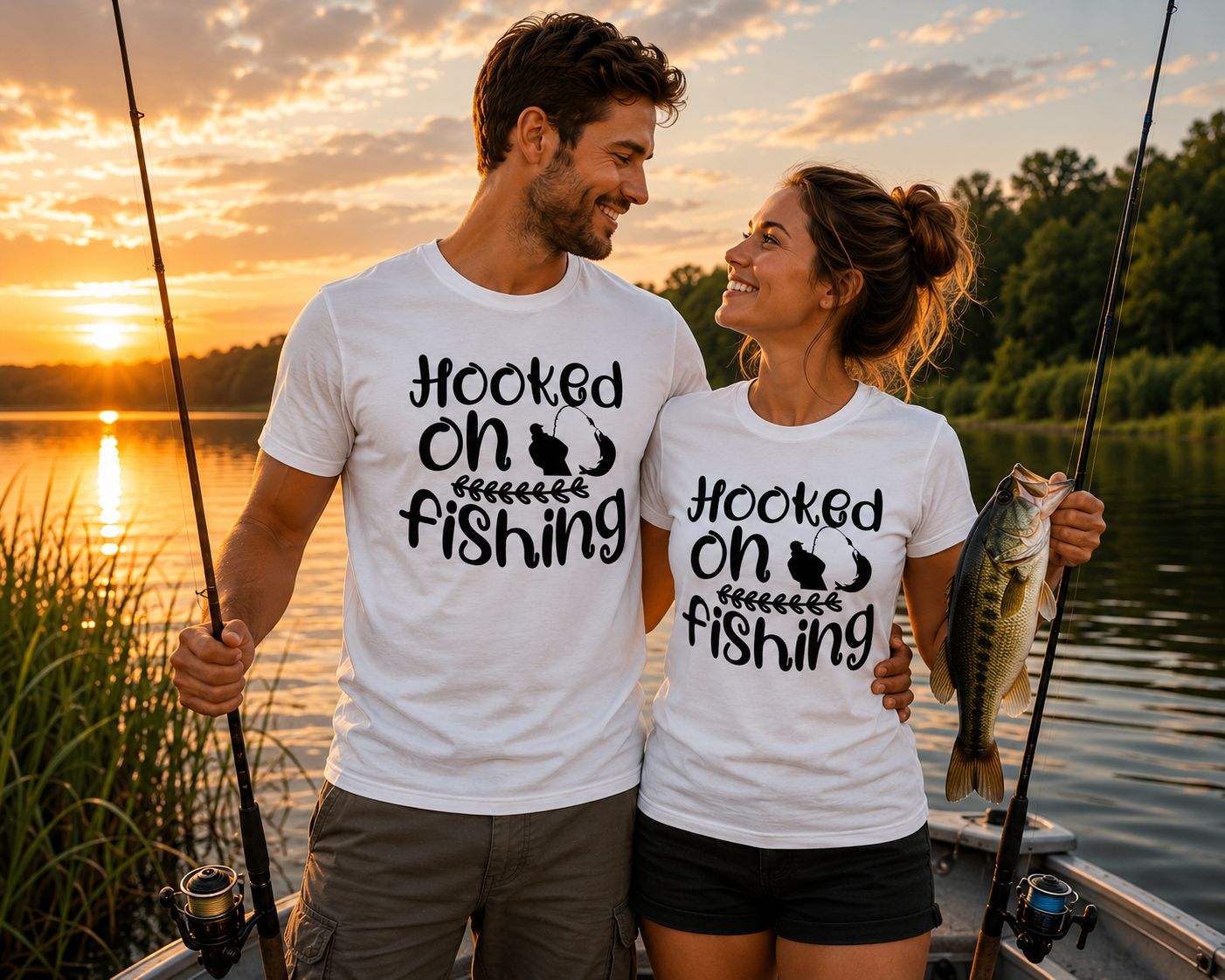 Hooked On Fishing T-Shirt - Grappige Visser T-Shirt - Leuk Cadeau voor Vissers