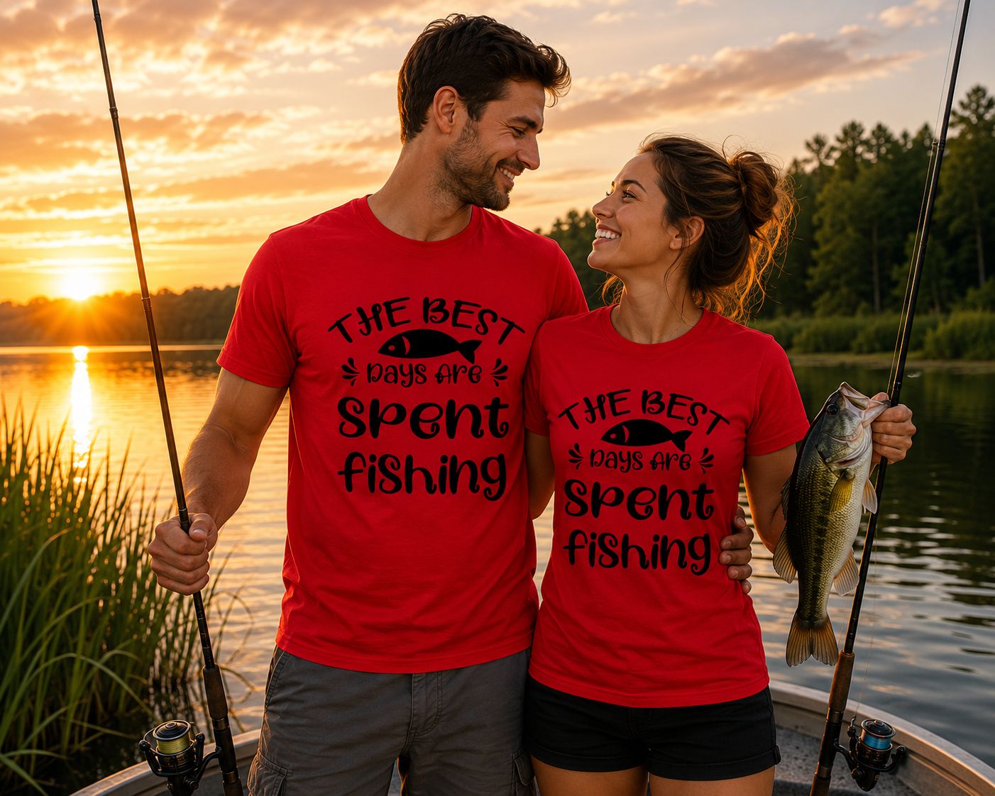 The Best Days Are Spent Fishing T-Shirt - Grappige Visser T-Shirt - Leuk Cadeau voor Vissers