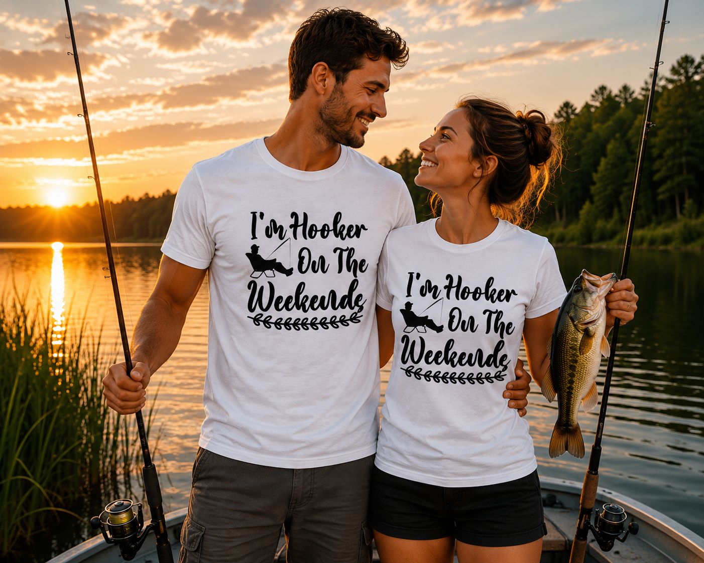 I'm Hooker On The Weekends T-Shirt - Grappige Visser T-Shirt - Leuk Cadeau voor Vissers