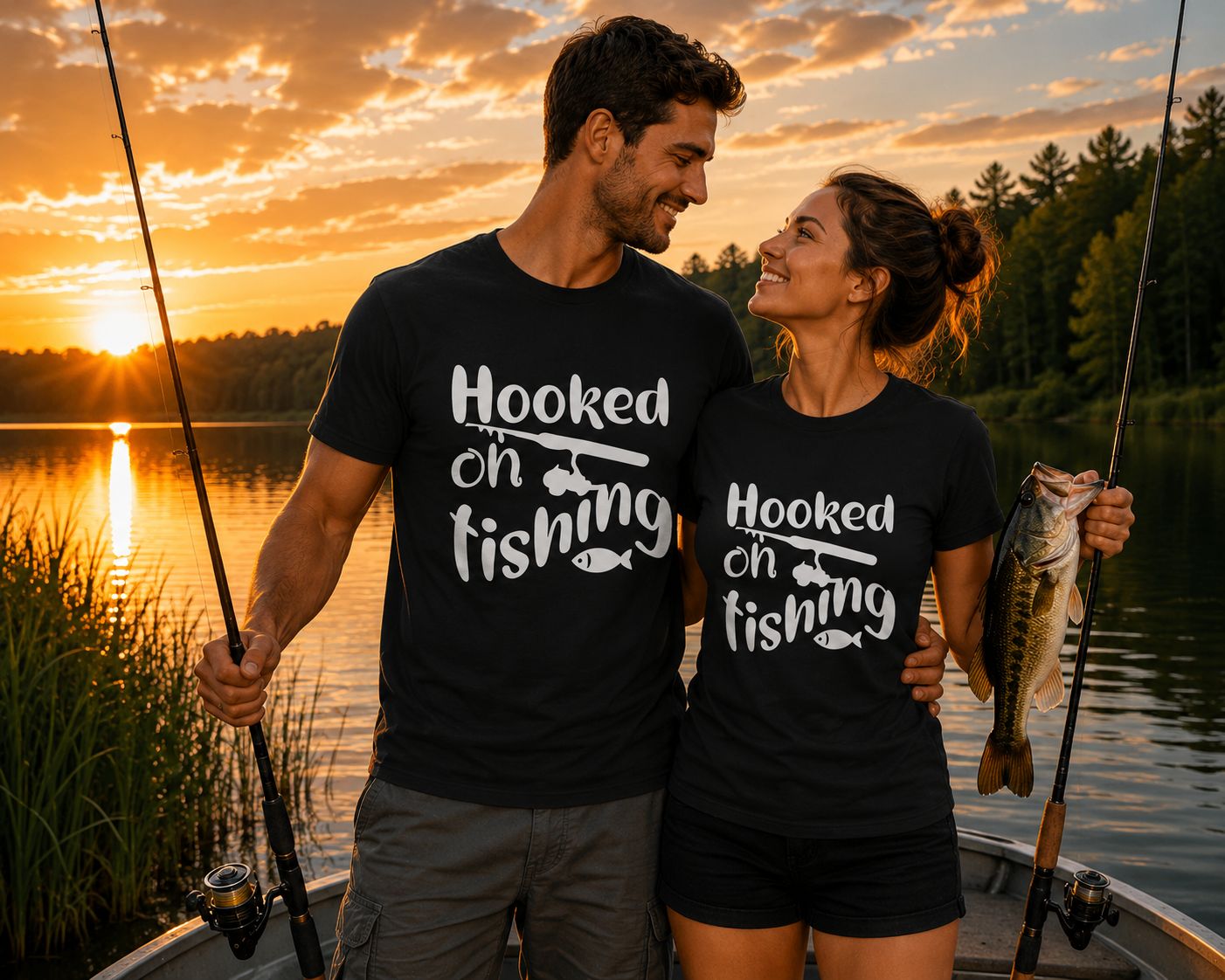 Hooked On Fishing T-Shirt - Grappige Visser T-Shirt - Leuk Cadeau voor Vissers