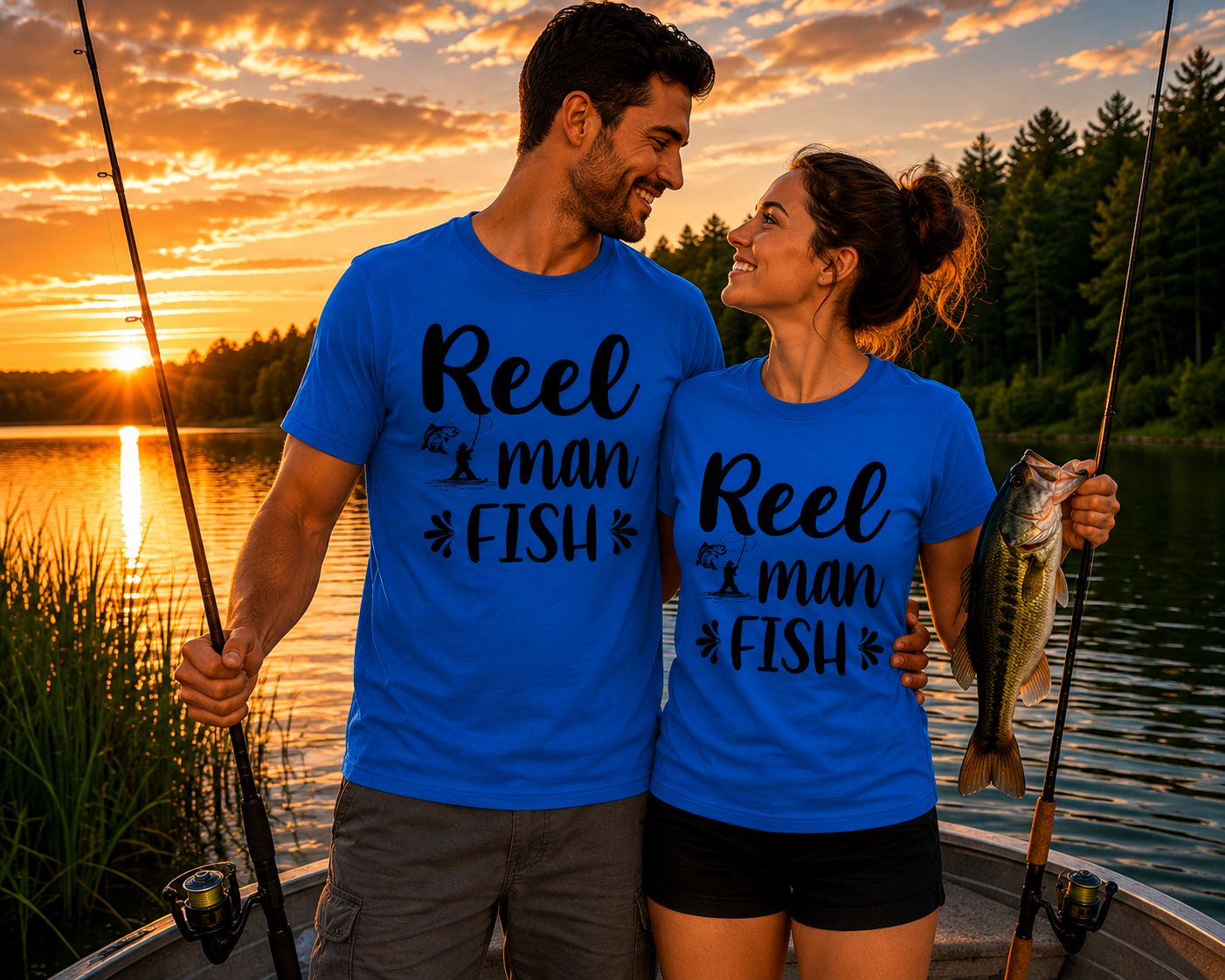 Reel Men Fish T-Shirt - Stoere Visser T-Shirt - Leuk Cadeau voor Vissers
