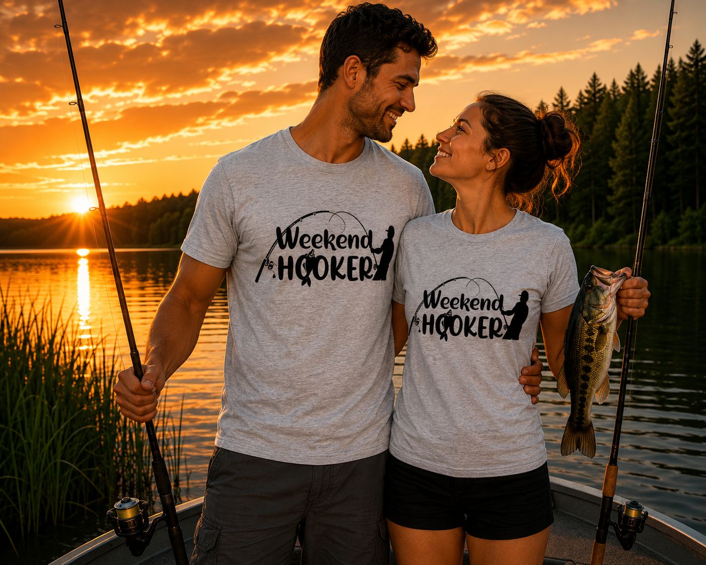 Weekend Hooker T-Shirt - Grappige Visser T-Shirt - Leuk Cadeau voor Vissers