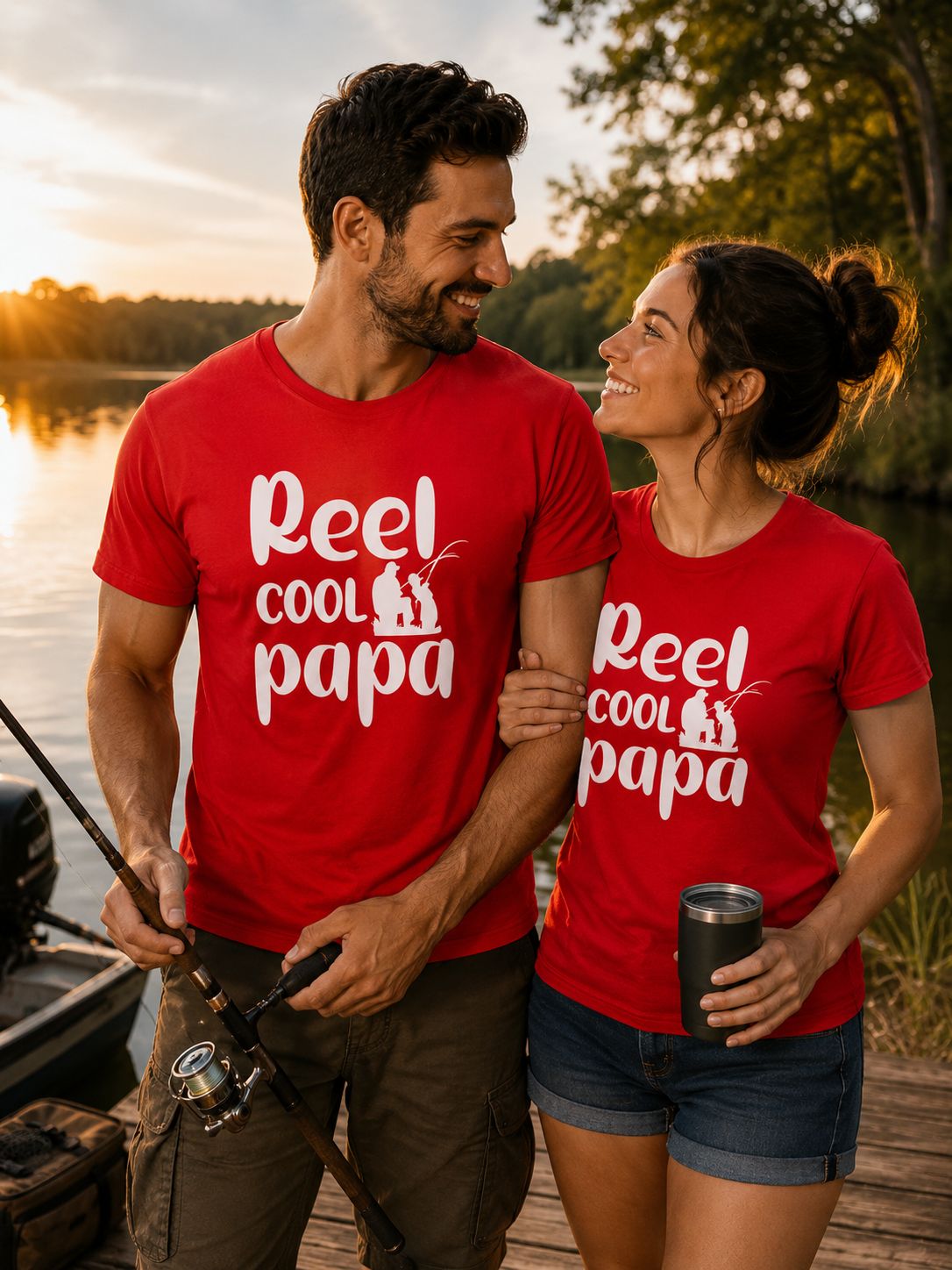 Reel Cool Papa - T-Shirt – Grappig Cadeau voor Vissende Papa’s &amp; Vaderdag