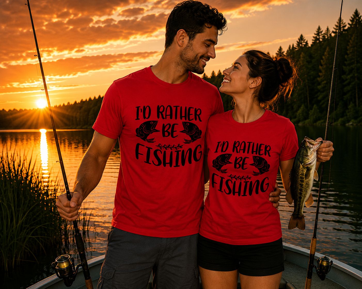 I’d Rather Be Fishing T-Shirt - Grappige Visser T-Shirt - Leuk Cadeau voor Vissers