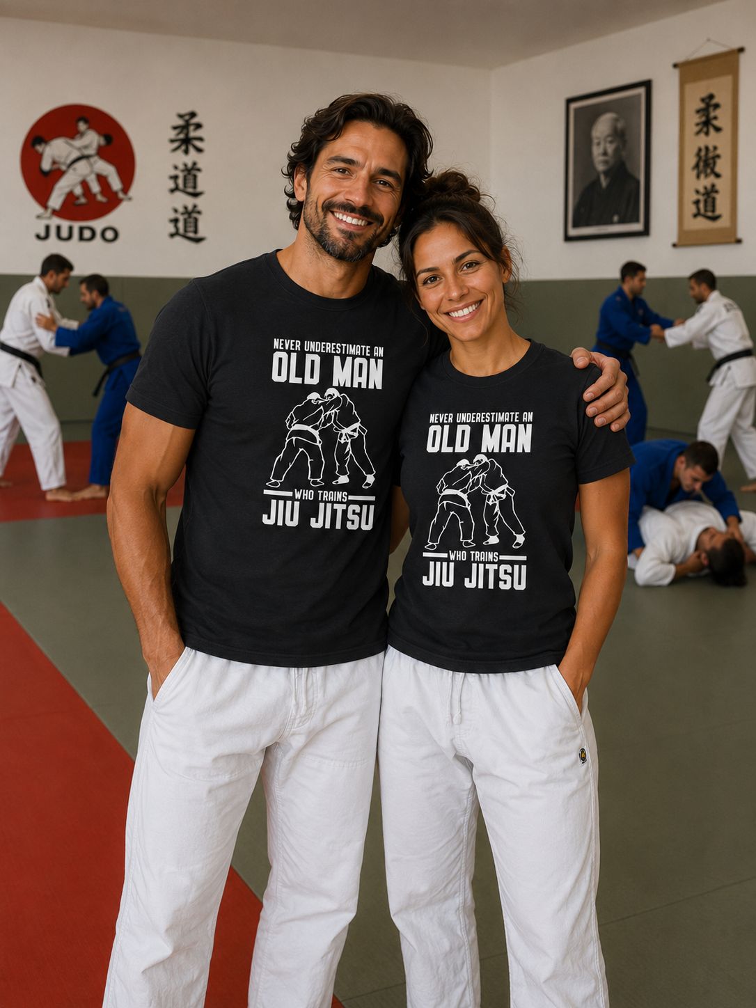 Never Underestimate An Old Man Who Trains Jiu Jitsu T-Shirt - Stoere Jiu Jitsu T-Shirt - Leuk Cadeau voor Jiu Jitsu Liefhebbers