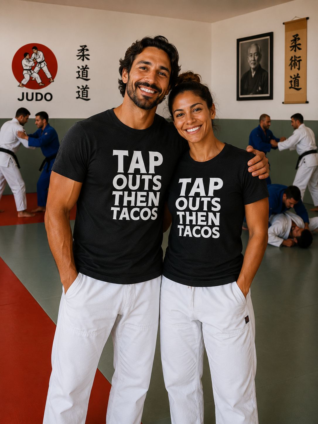 Tap Outs Then Tacos T-Shirt - Grappige Jiu Jitsu T-Shirt - Leuk Cadeau voor Jiu Jitsu Liefhebbers