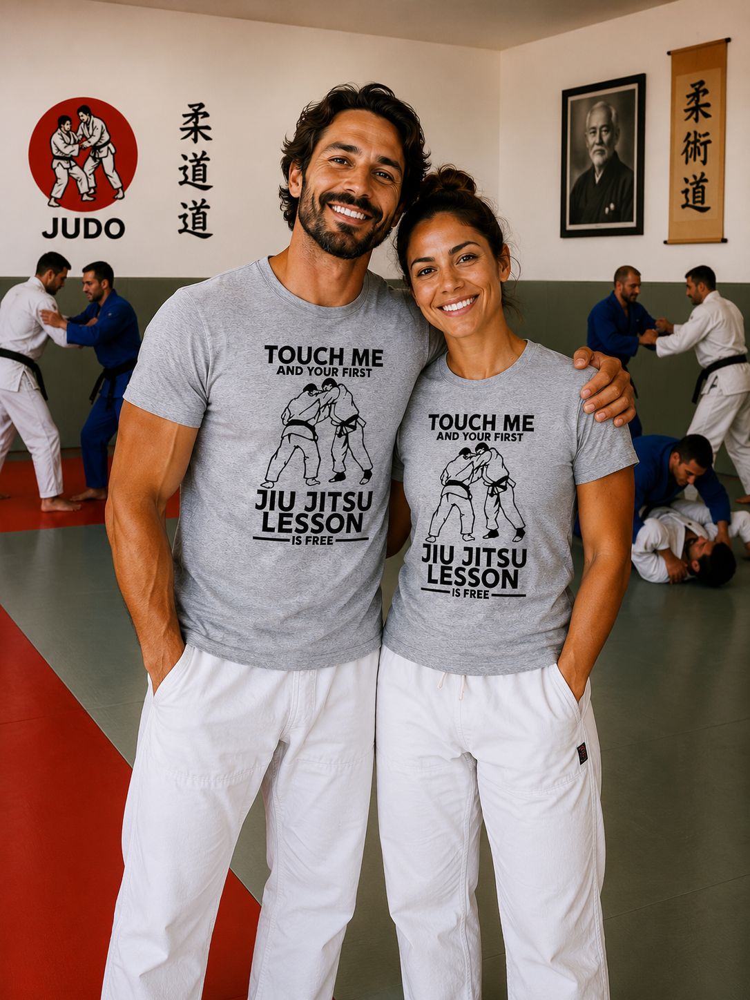 Touch Me And Your First Jiu Jitsu Lesson Is Free T-Shirt - Stoere Jiu Jitsu T-Shirt - Leuk Cadeau voor Jiu Jitsu Liefhebbers