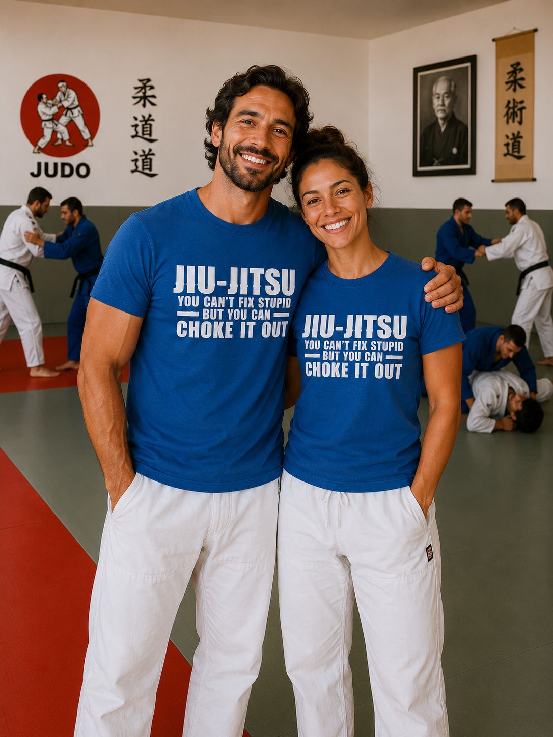 Jiu Jitsu You Can't Fix Stupid But You Can Choke It Out T-Shirt - Grappige Jiu Jitsu T-Shirt - Leuk Cadeau voor Jiu Jitsu Liefhebbers