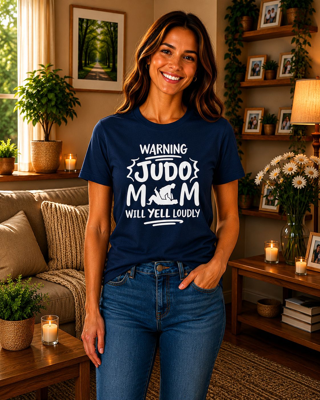 Warning, Judo Mom Will Yell Loudly T-Shirt - Grappige Judo Mama T-Shirt - Leuk Cadeau voor Sportmama