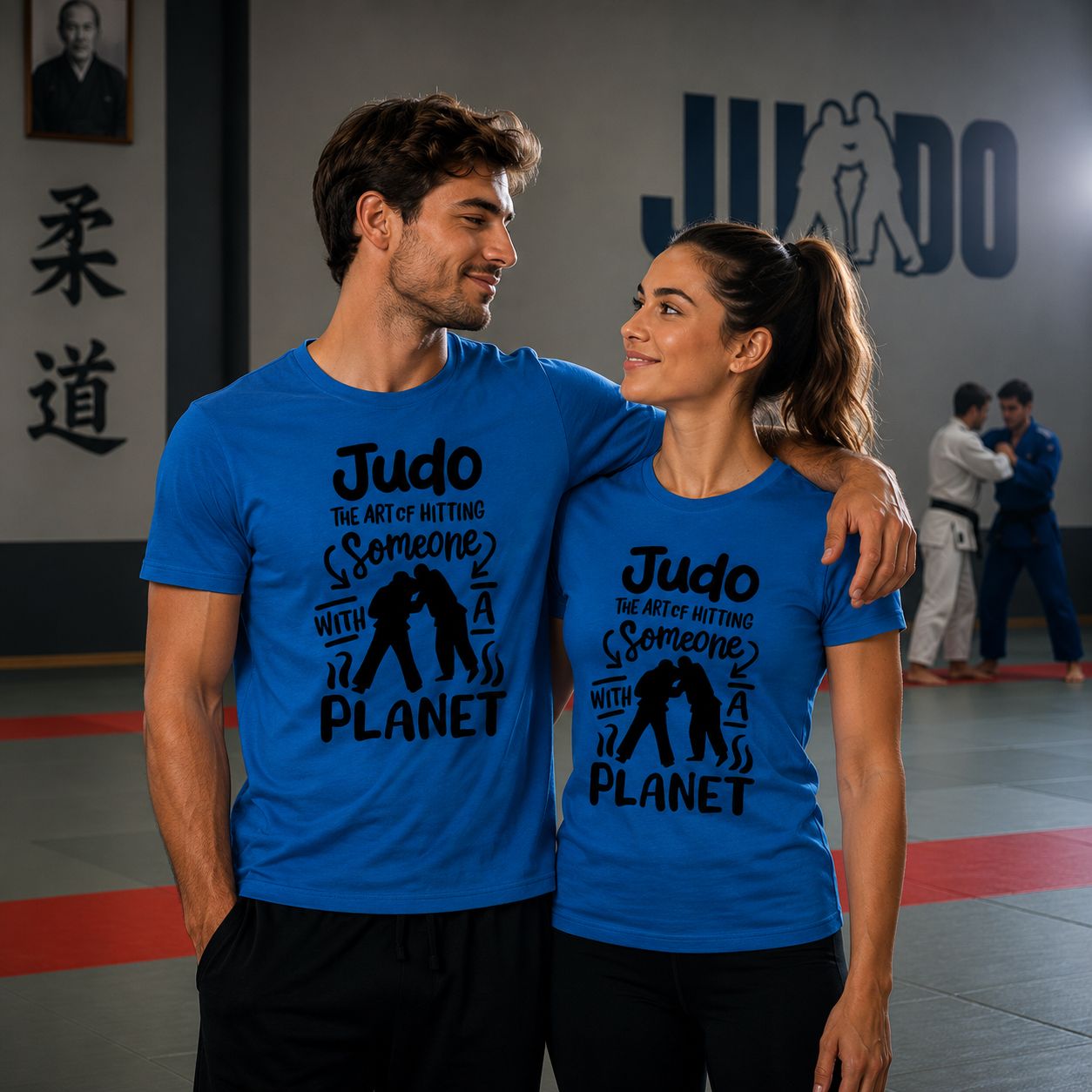 Judo The Art Of Hitting Someone With A Planet T-Shirt - Grappige Judo T-Shirt - Leuk Cadeau voor Judo Liefhebbers