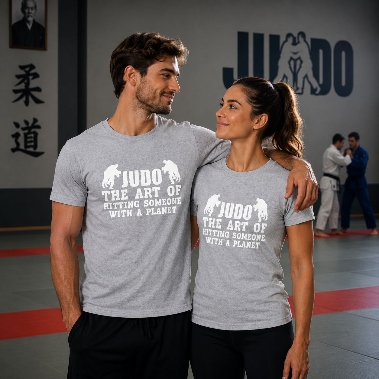 Judo The Art Of Hitting Someone With A Planet T-Shirt - Grappige Judo T-Shirt - Leuk Cadeau voor Judo Liefhebbers
