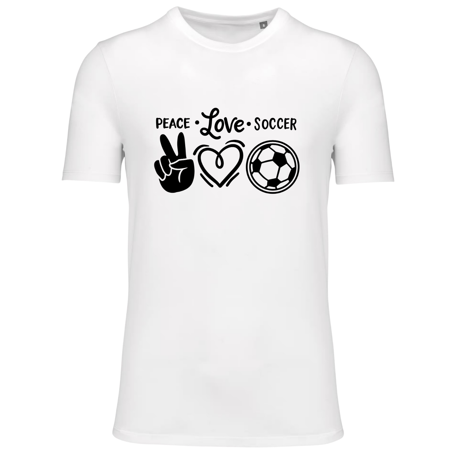 PEACE LOVE SOCCER (verschillende kleuren)