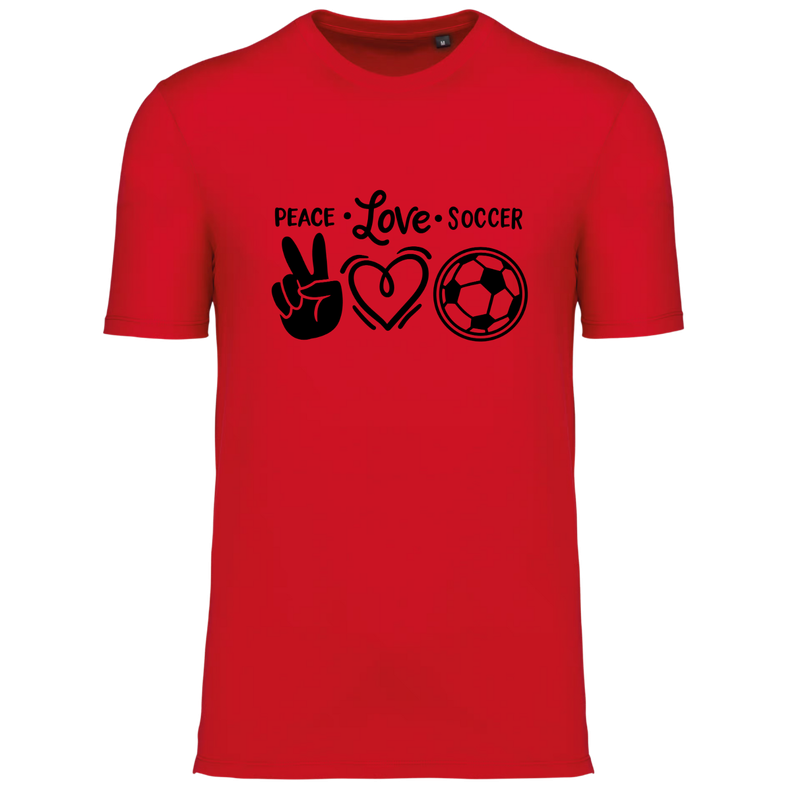 PEACE LOVE SOCCER (verschillende kleuren)
