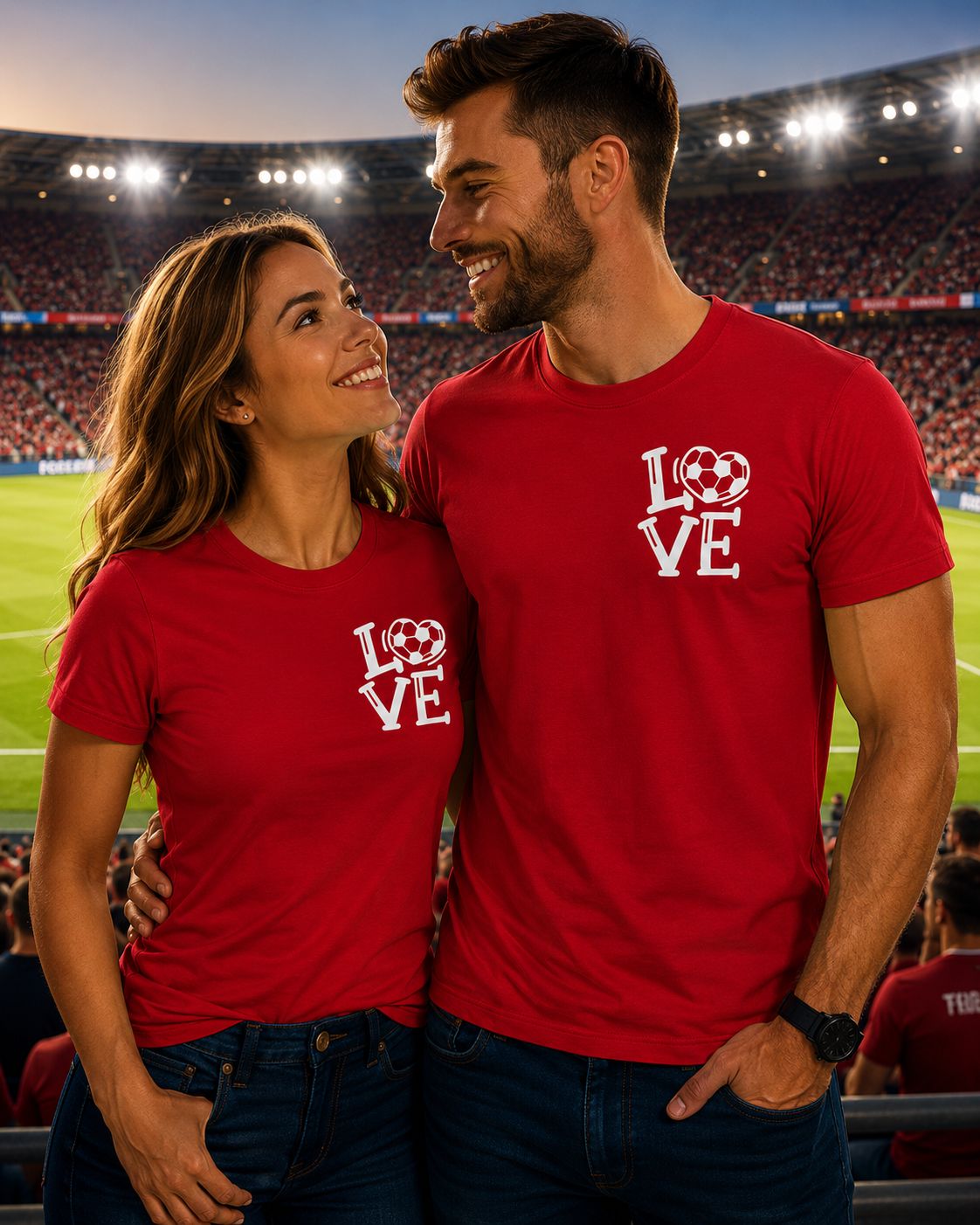 Love Voetbal T-Shirt - Grappige Voetbal T-Shirt - Leuk Cadeau voor Voetbalfans