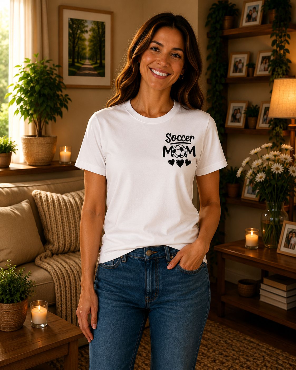 Soccer Mom T-Shirt - Sportieve Mama T-Shirt - Leuk Cadeau voor Voetbalmama