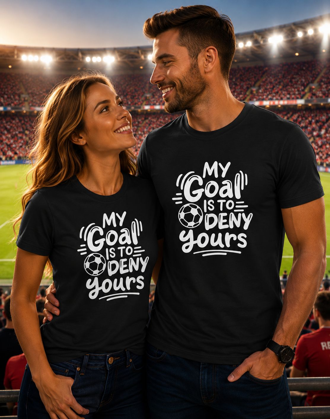 My Goal Is To Deny Yours T-Shirt - Stoere Voetbal T-Shirt - Leuk Cadeau voor Voetbalfans
