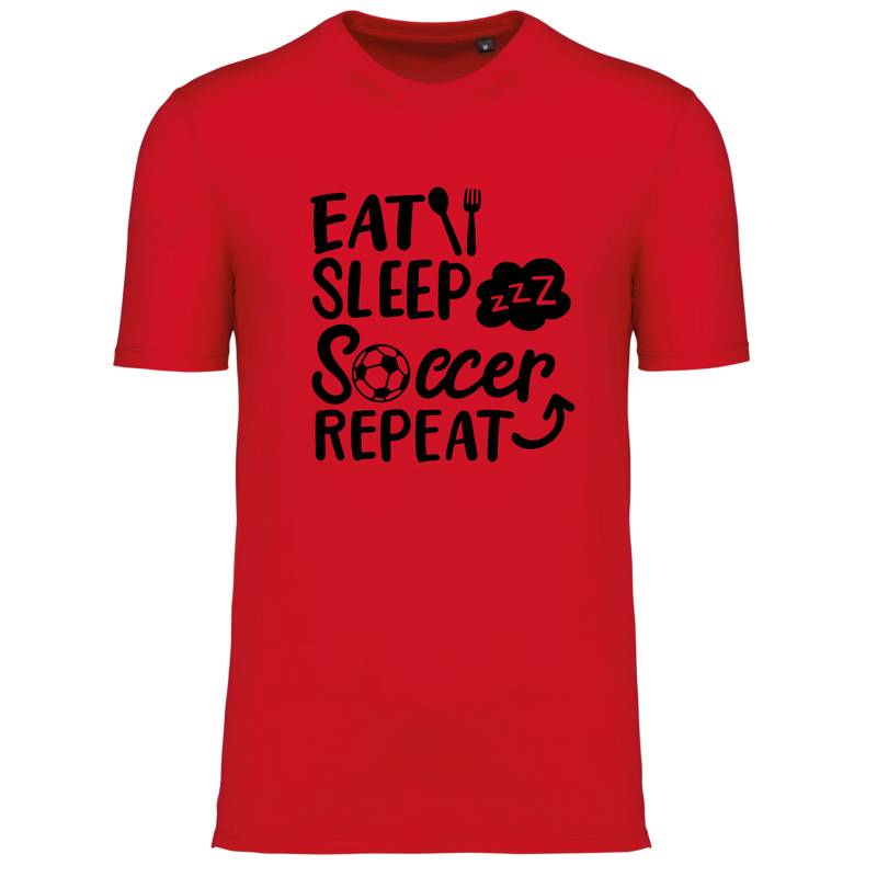 EAT SLEEP SOCCER REPEAT (verschillende kleuren)
