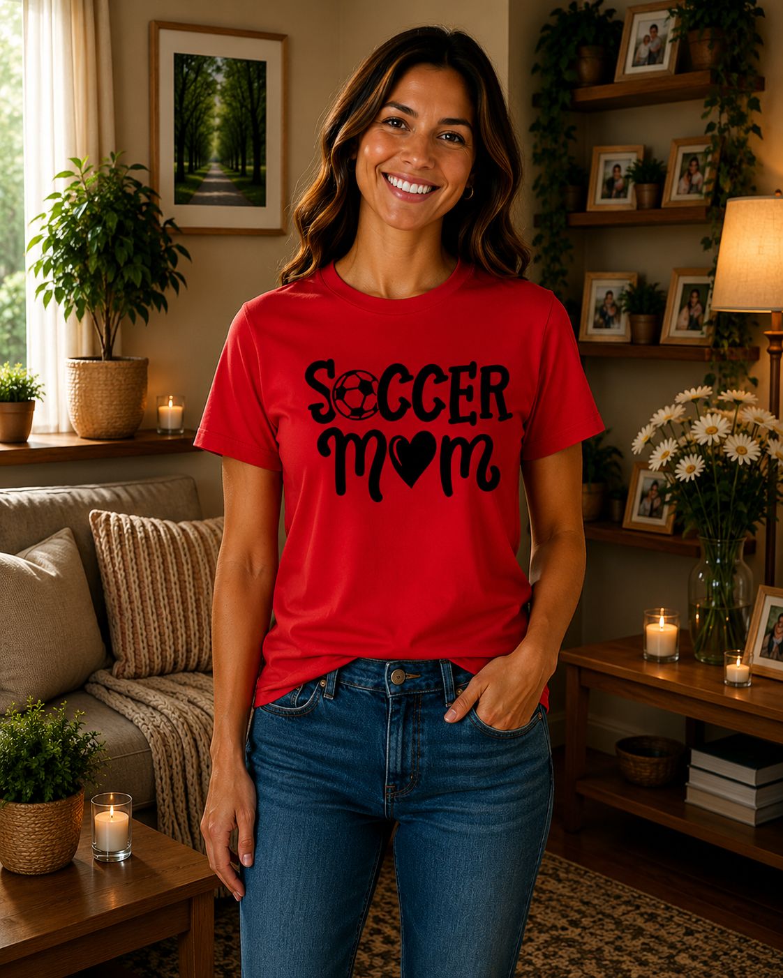 Soccer Mom T-Shirt - Sportieve Mama T-Shirt - Leuk Cadeau voor Voetbalmama