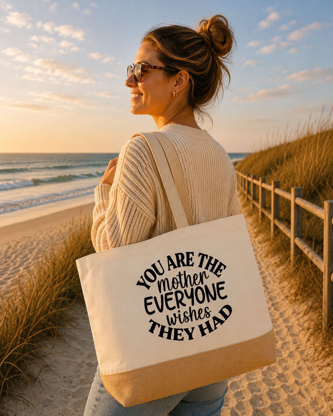 You Are The Mother Everyone Wishes They Had Strandtas - Liefdevolle Mama Strandtas - Origineel Cadeau voor Mama