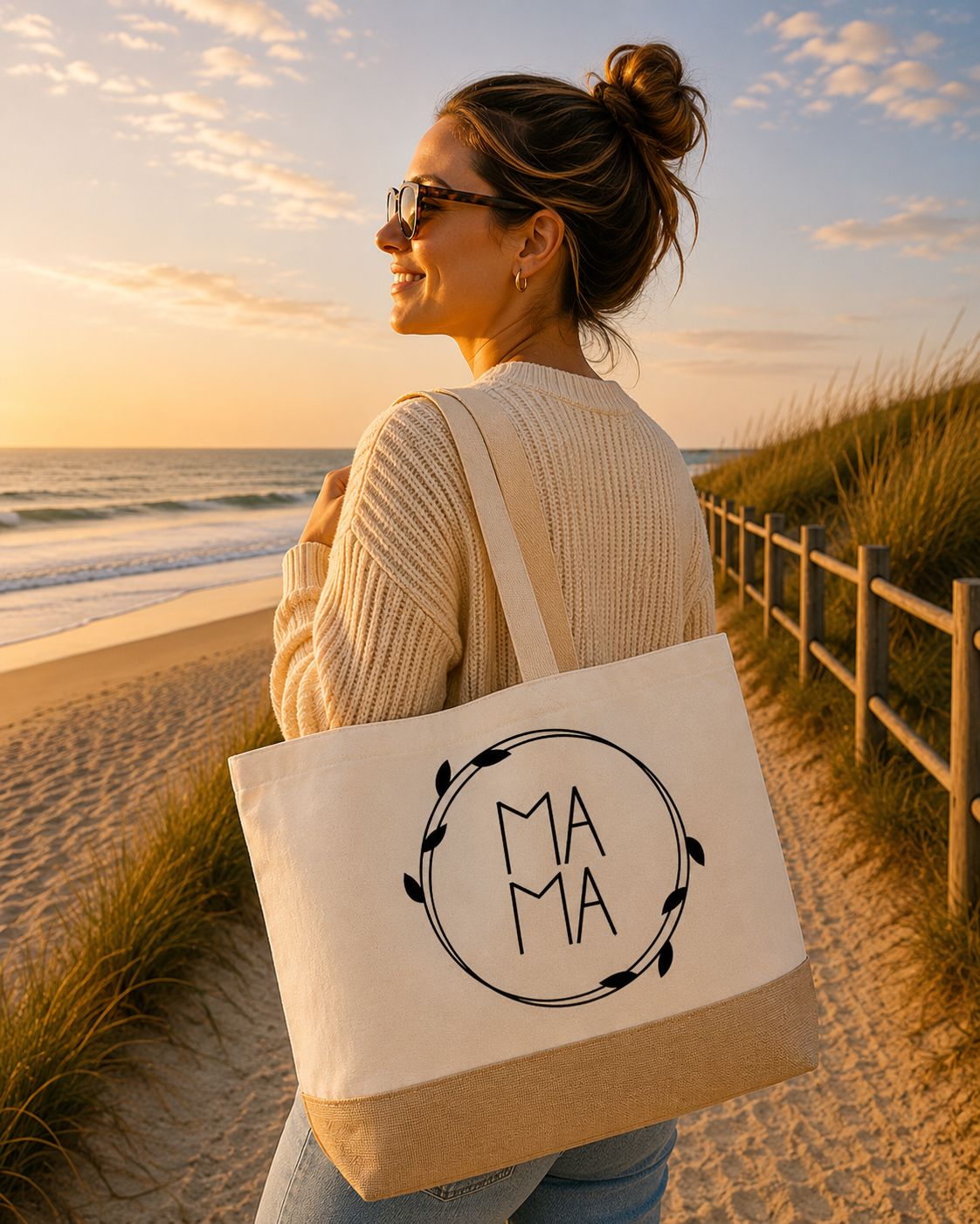 Mama Strandtas - Trendy Mama Strandtas - Origineel Cadeau voor Mama