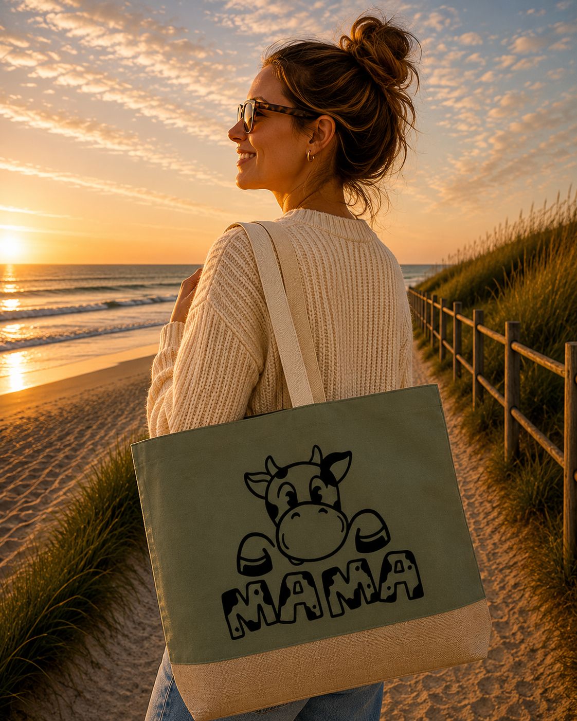Mama Strandtas - Trendy Mama Strandtas - Origineel Cadeau voor Mama