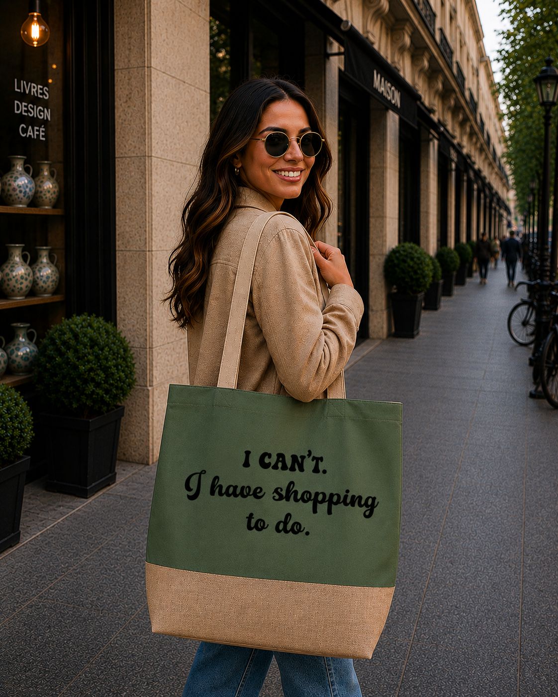Strandtas “I Can’t, I Have Shopping To Do” – Grappige Shopper voor Shopliefhebbers &amp; Weekend Vibes