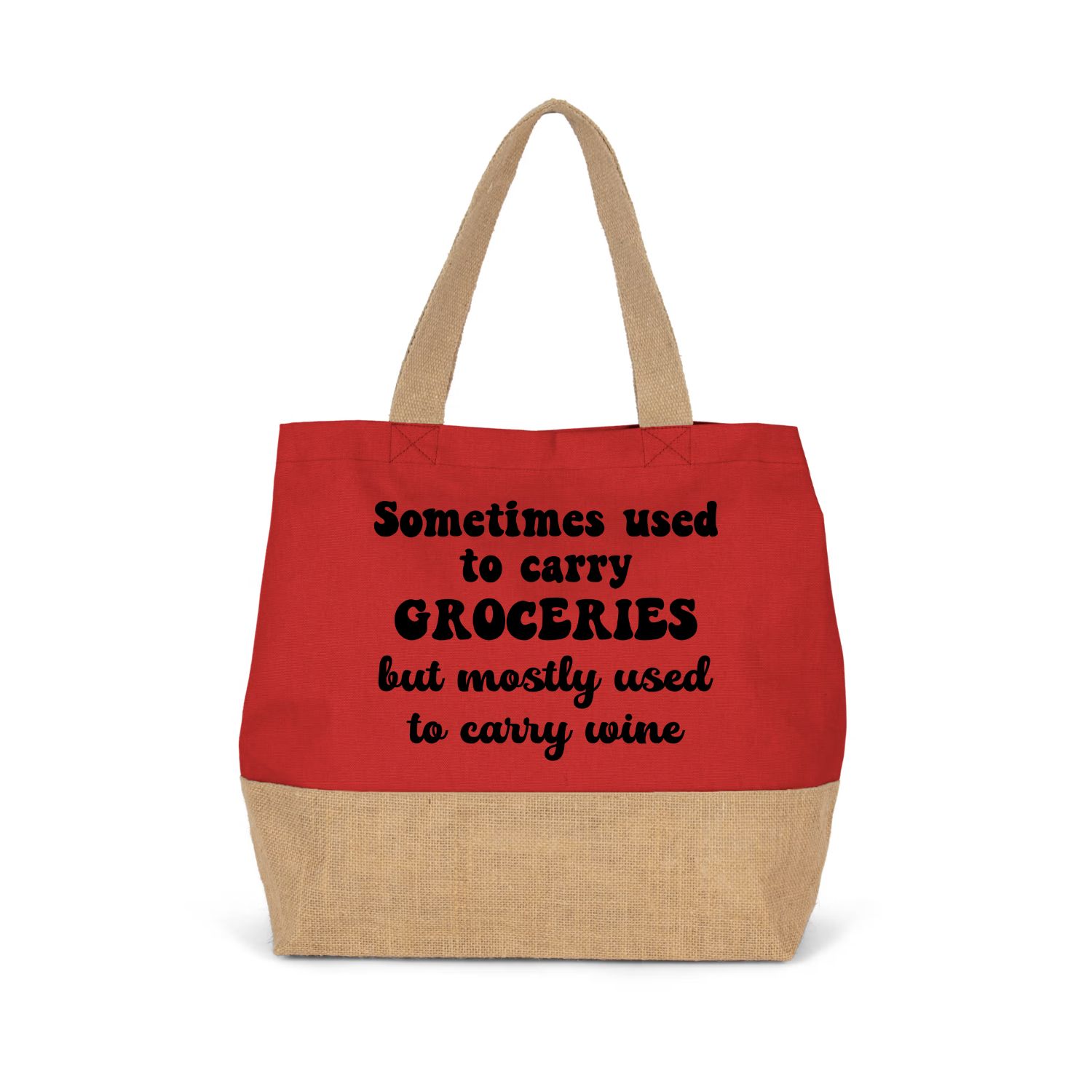 SOMETIMES USED TO CARRY GROCERIES, BUT MOSTLY USED TO CARRY WINE (verschillende kleuren)