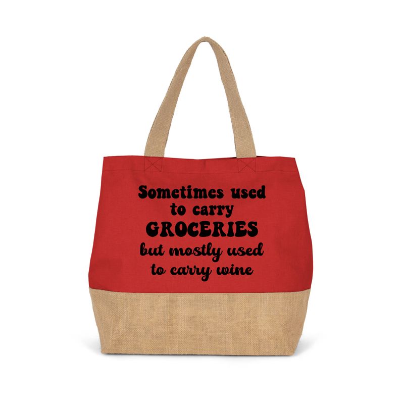 SOMETIMES USED TO CARRY GROCERIES, BUT MOSTLY USED TO CARRY WINE (verschillende kleuren)
