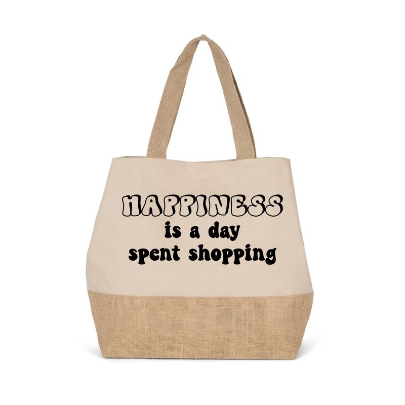 HAPPINESS IS A DAY SPENT SHOPPING (verschillende kleuren)