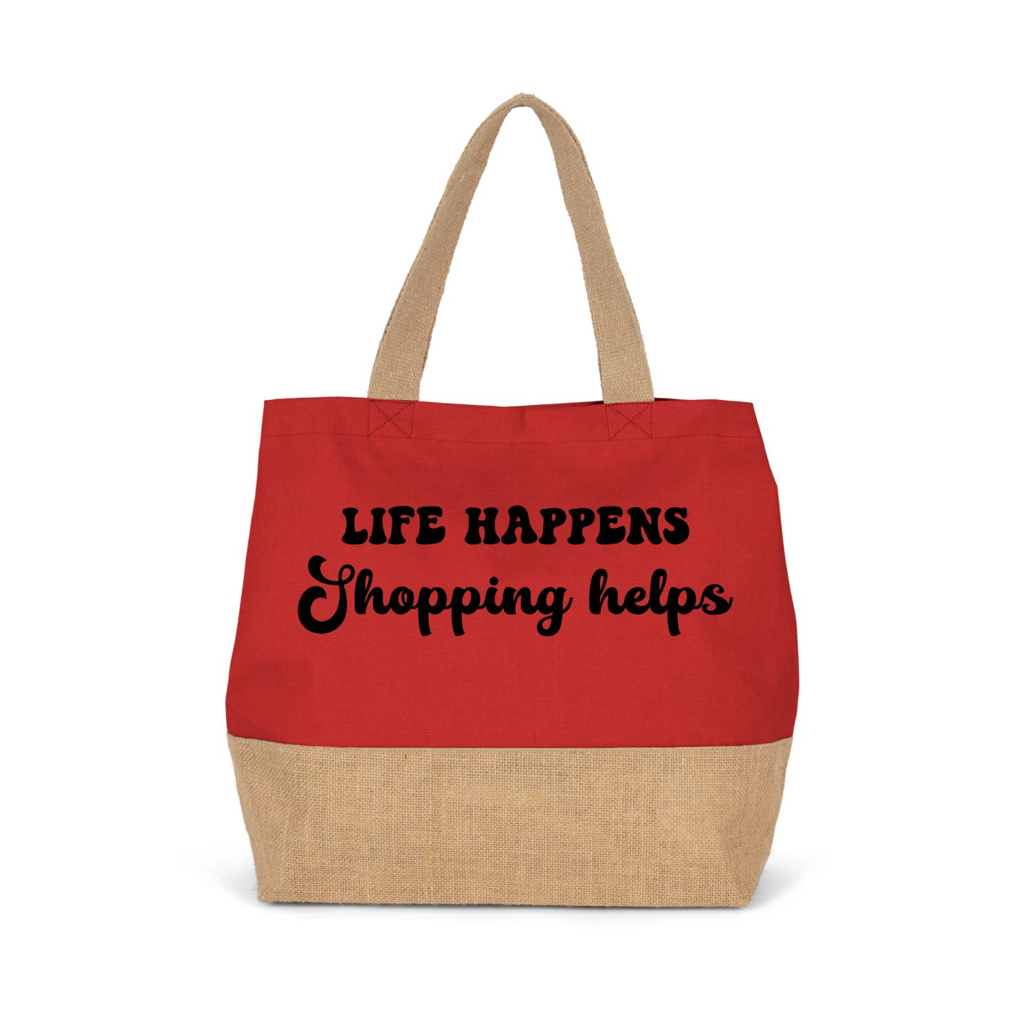 LIFE HAPPENS, SHOPPING HELPS (verschillende kleuren)
