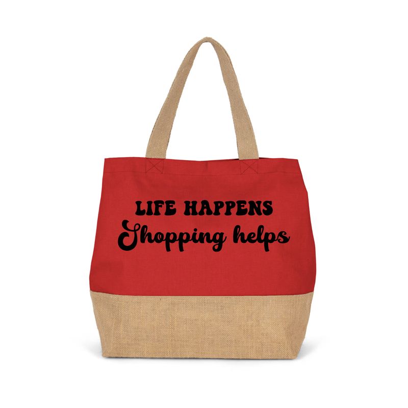 LIFE HAPPENS, SHOPPING HELPS (verschillende kleuren)