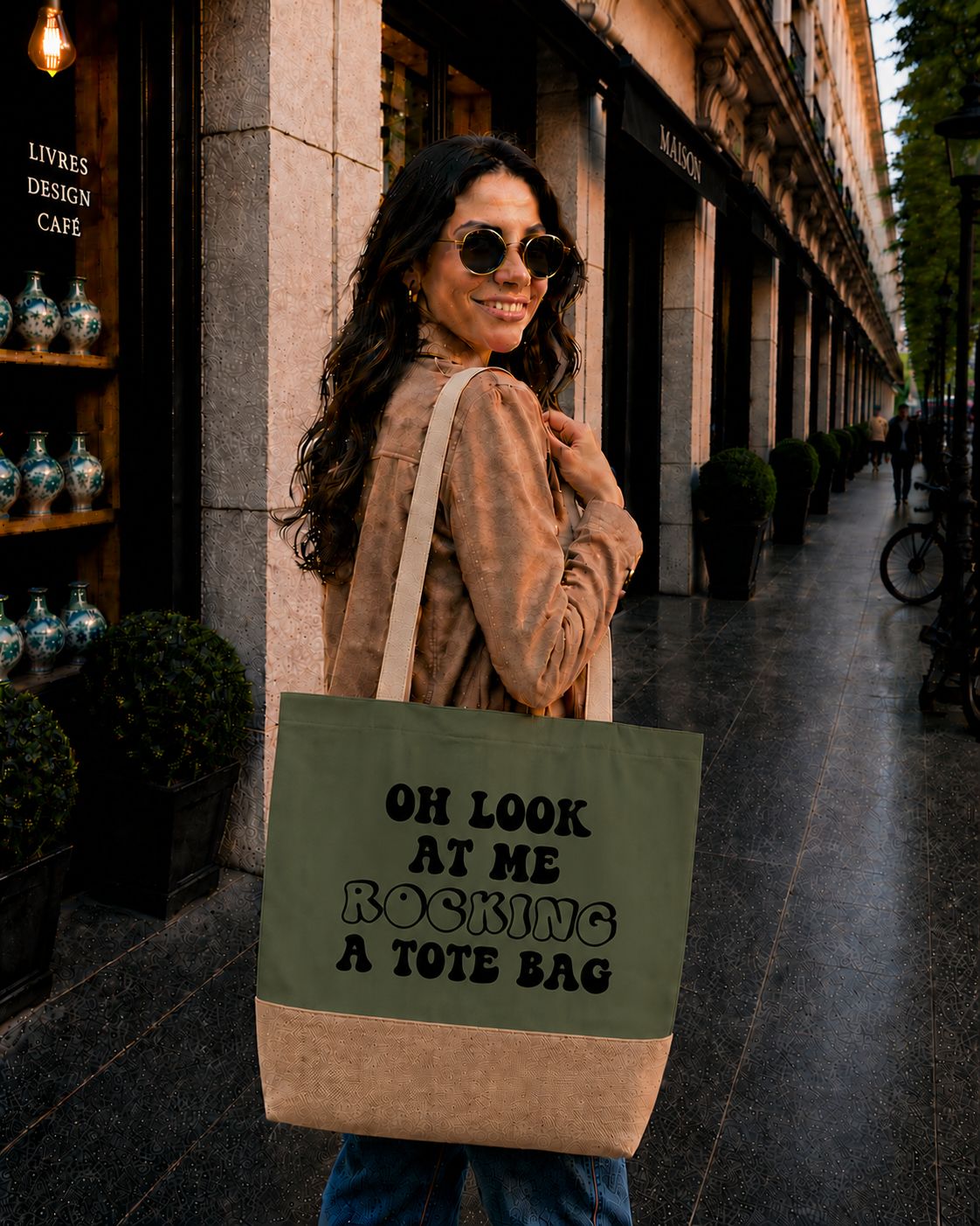 Strandtas “Oh Look At Me Rocking A Tote Bag” – Trendy Grappige Shopper voor Dagelijks Gebruik &amp; Shopping