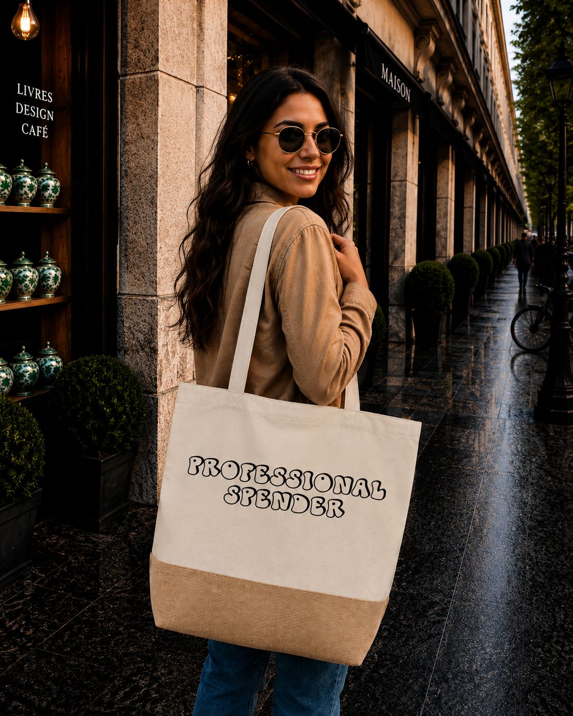 Strandtas “Professional Spender” – Grappige Trendy Shopper voor Shopaholics &amp; Fashion Lovers