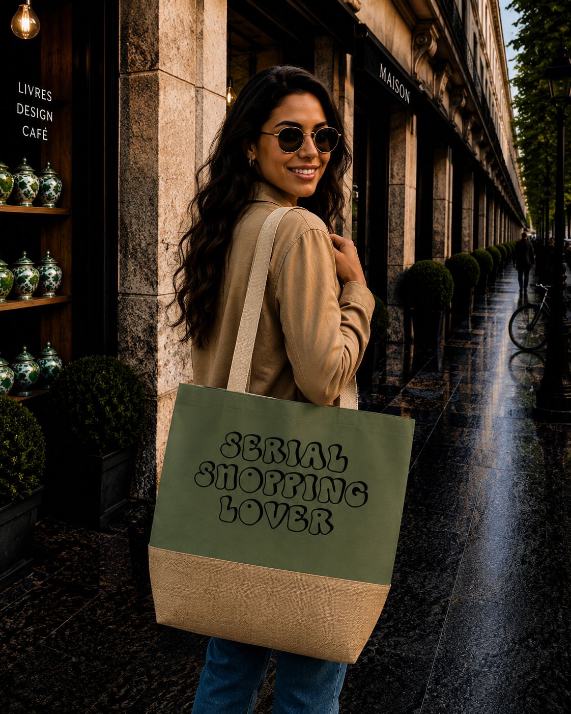 Strandtas “Serial Shopping Lover” – Trendy Shopper voor Echte Shopping Queens &amp; Fashion Lovers