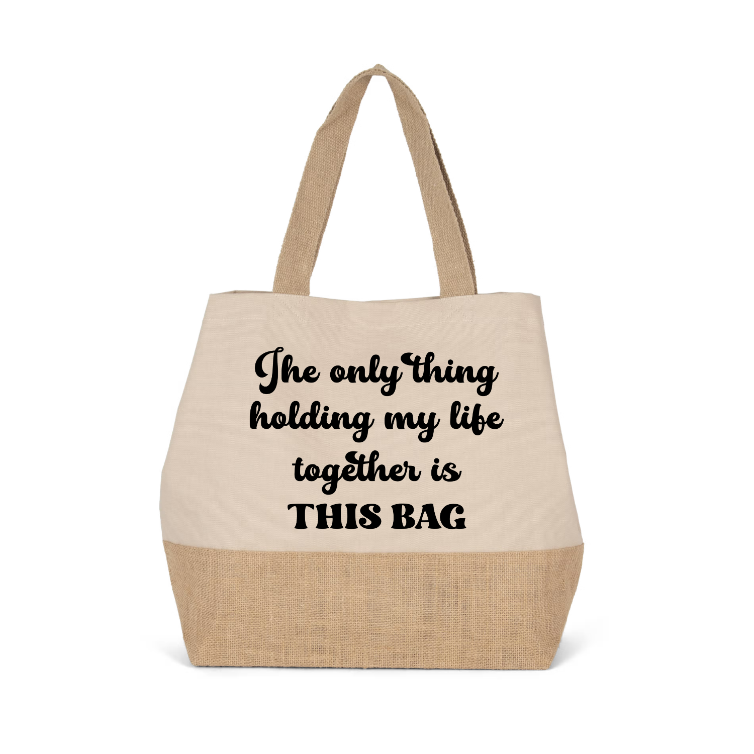 THE ONLY THING HOLDING MY LIFE TOGETHER IS THIS BAG (verschillende kleuren)