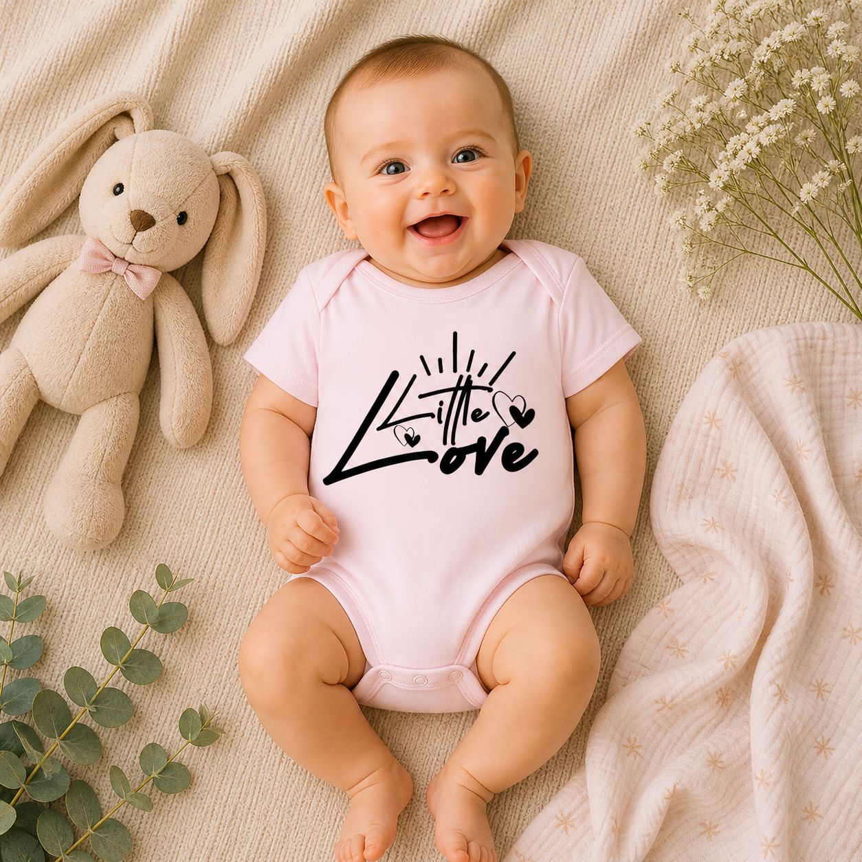 Baby Romper “Little Love” – Schattige Babykleding &amp; Lief Kraamcadeau