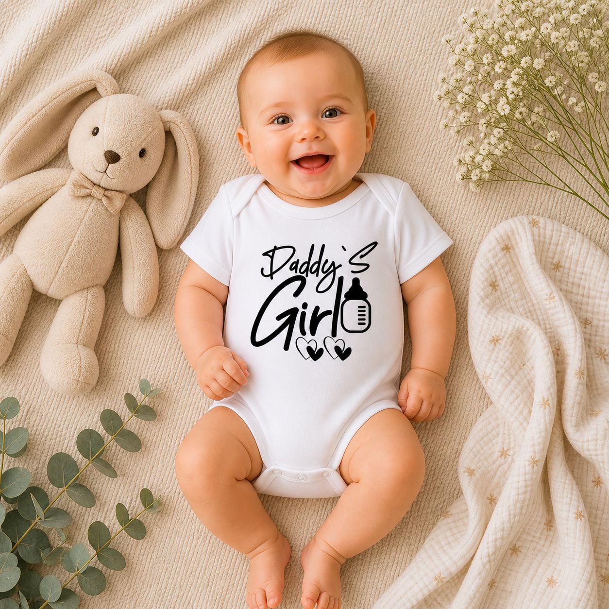 Baby Romper “Daddy’s Girl” – Schattige Meisjes Babykleding &amp; Lief Kraamcadeau