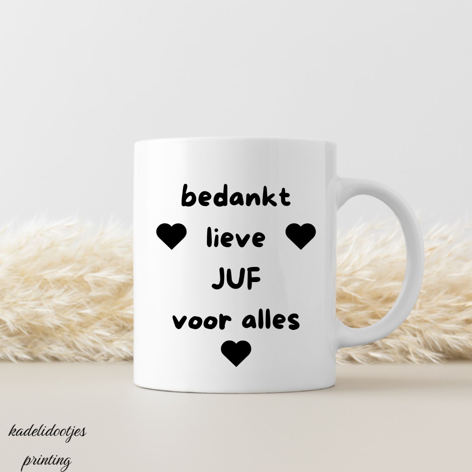 Bedankt Lieve Juf Voor Alles - Mok 11oz – Cadeau juf