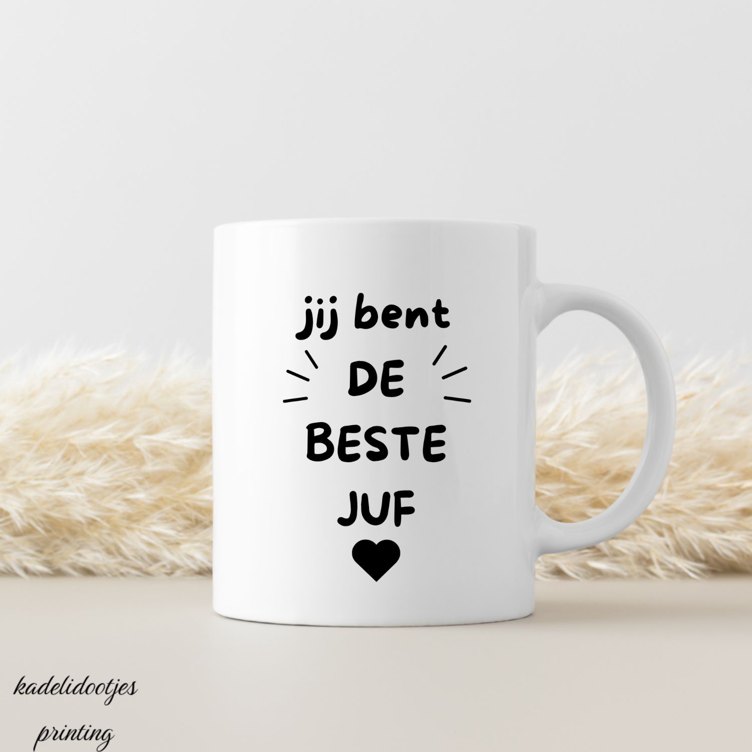 Jij Bent De Beste Juf - Mok 11oz – Cadeau Juf
