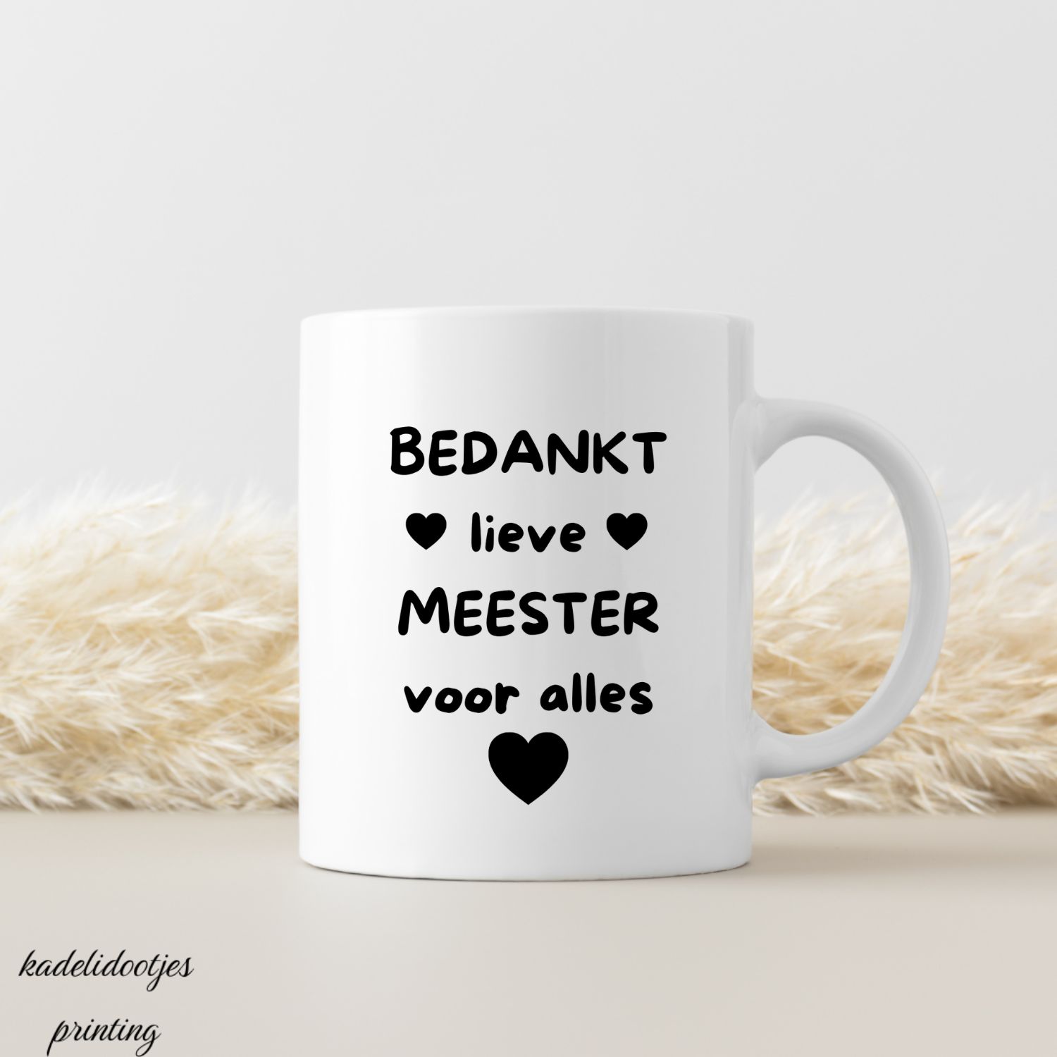 Bedankt Lieve Meester Voor Alles - Mok 11oz –cadeau meester