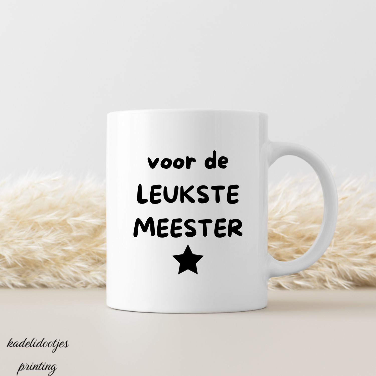 Voor De Leukste Meester - Mok 11oz – Cadeau Meester